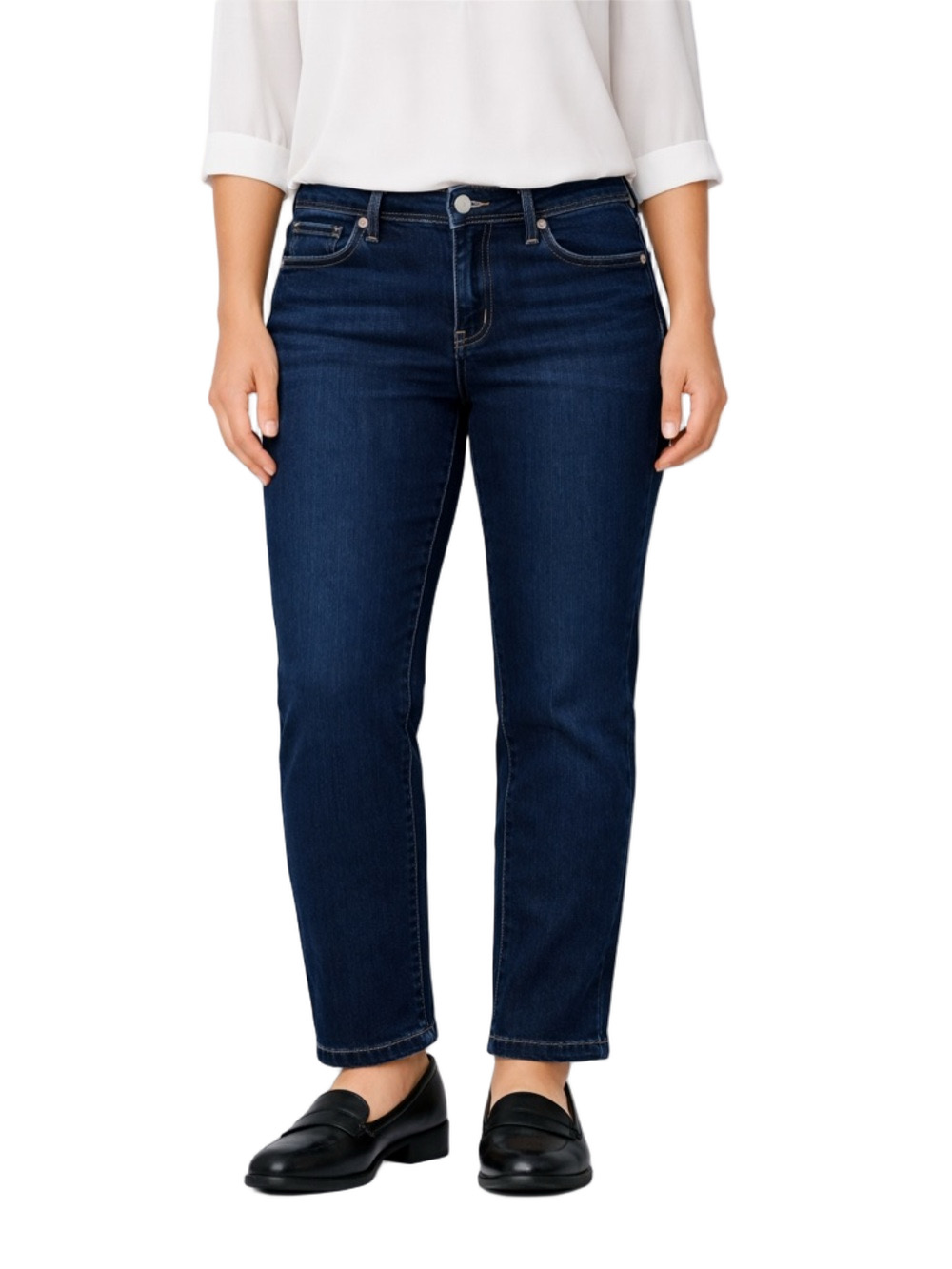 Vera Wang Simply Vera Dark Blue Skinny Ankle Jeans
